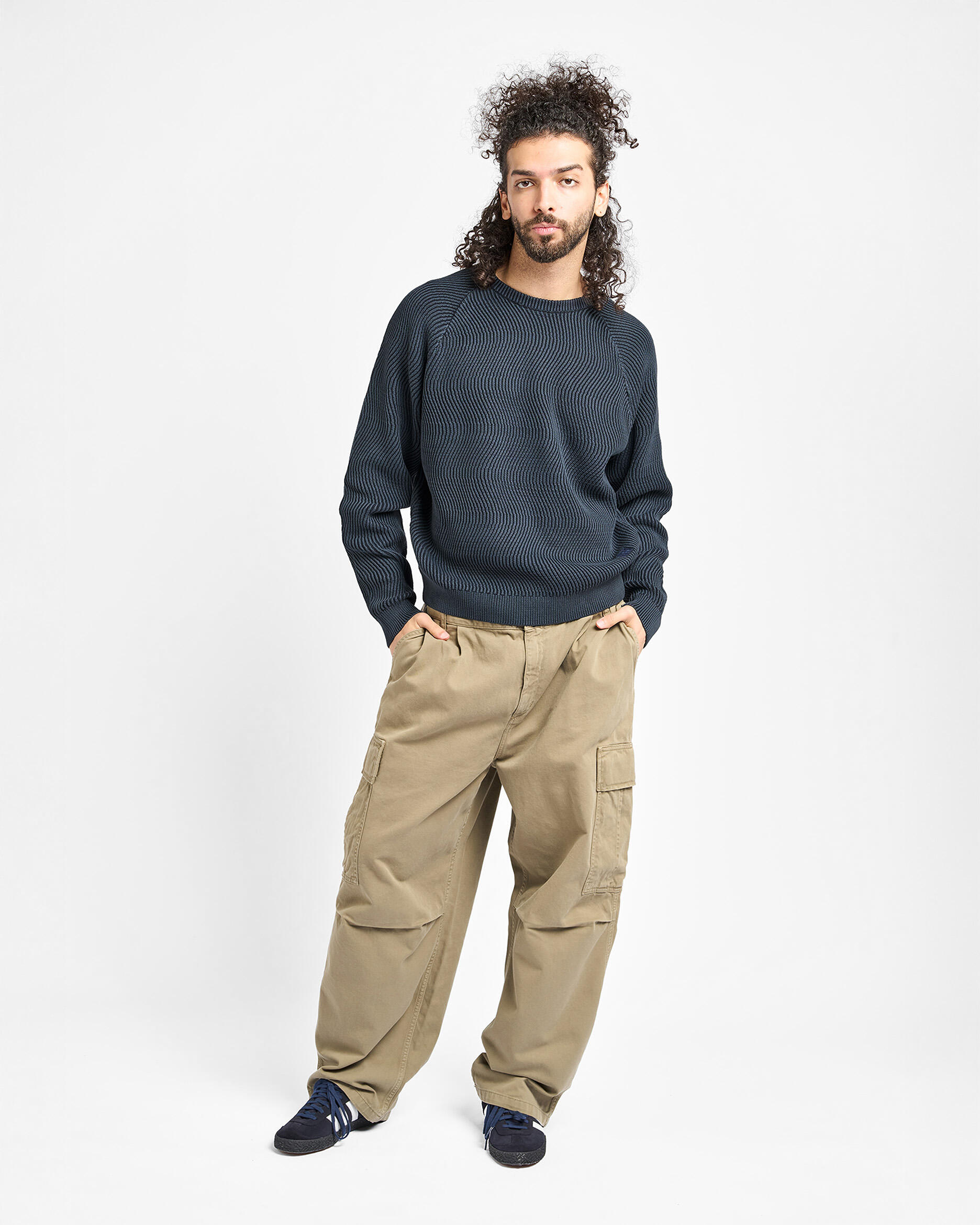 Dime Wave Knit Sweater | DIMEHO255NVY | AFEW STORE